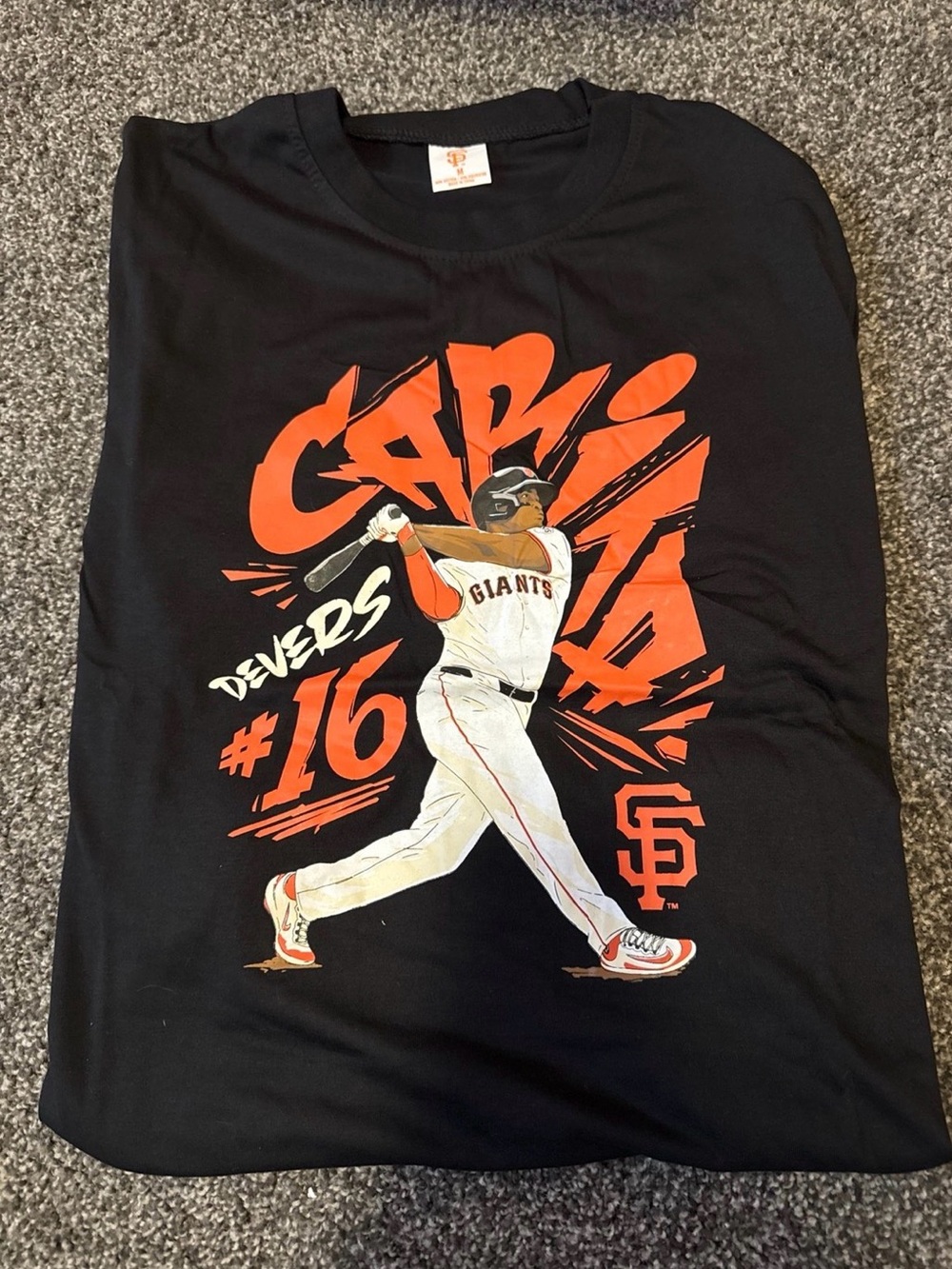 San Francisco Giants Rafael Devers Player Graphic Tee - Black & Orange